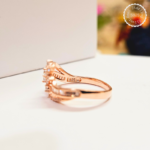 Premium Rose Gold 925 Silver Ring Floral