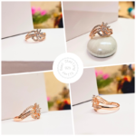 Premium Rose Gold 925 Silver Ring Floral Glory