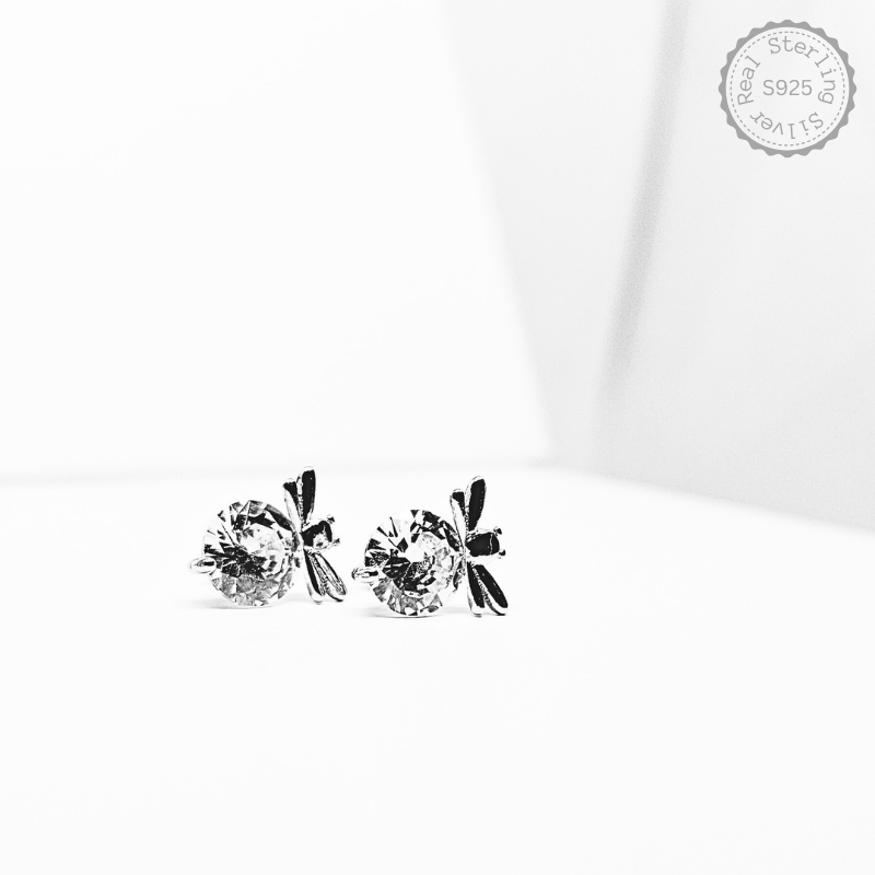 925 Sterling Dragon fly Studs