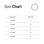 chain size chart