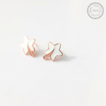 Star with CZ 925 Silver Earrings