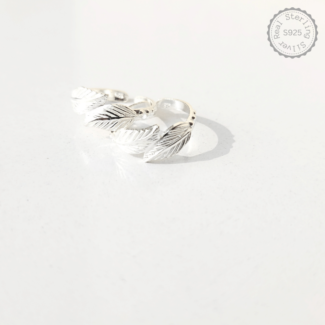 925 Silver Leaf Design Toe Rings