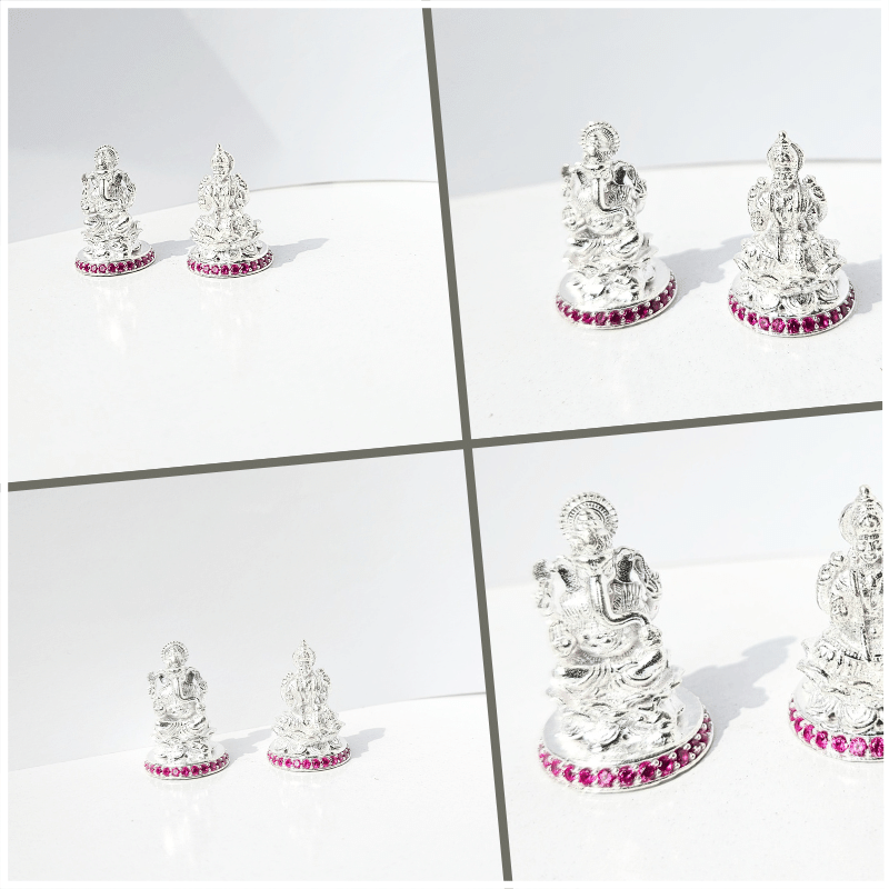 Shree Laxmi Ganesh Idols Silver