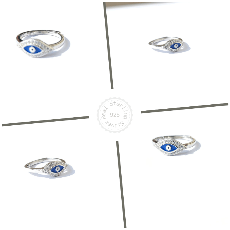 Silver Evil Eye Ring