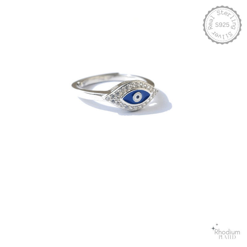 Silver Evil Eye Ring